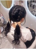 編み込みツイン