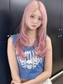 フィーネ(Fi-Ne) エクステ染め×ハイトーン残留しないピンクカラー