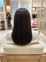 アドラーブル 長岡リップス旭岡店(adorable)&nbsp;透明感シアーベージュ◎ブリーチなし暗髪ロング