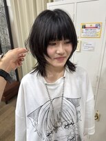 ハピネス 王寺店(Happiness)&nbsp;中性ウルフ ウルフカット フェイスレイヤー 顔まわり 奈良王寺