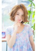 【ROSSO 渡邉】外ハネで簡単可愛く☆くびれミディボブ【十日市】
