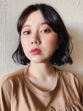 グラムス(glams) 黒髪ナチュラルボブ