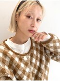 【RAYS】切りっぱなしボブ×カチューシャアレンジ