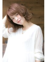 リノナ(Linona)&nbsp;眉上バング 大人ボブパーマ 暖色系カラー【LINONA 大野】