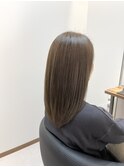髪質改善水素カラー スモーキーグレージュ