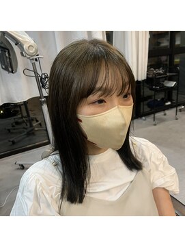 パム 恵比寿(PAM.) 鎖骨ボブ×オリーブベージュ