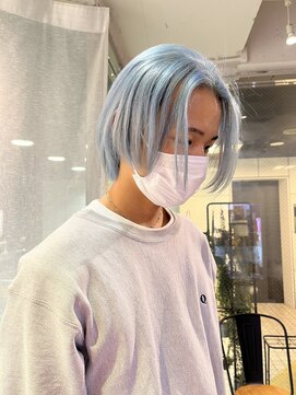 ヘアーアンドメイク ビス(HAIR&MAKE bis) 憧れの淡いペールブルーカラー♪【多田　華歌】