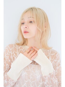 ガリカ シーム(Gallica/SEAM) 【超ハイトーン】ブロンド外国人風金髪ミディ10代20代<原宿>