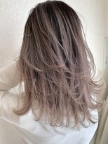 リード バイ ラグーン(LEAD by LAGOON)&nbsp;バレイヤージュグレージュハイライトダブルカラーケアブリーチ