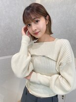 エジョン 八幡山店(Aejon)&nbsp;シルキーベージュ斜めバングチョコレートデザインカラー