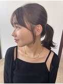 小顔ポニーテール