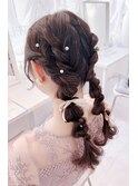 ツインもこもこ編み下ろし