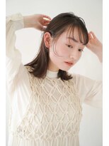 シェル 吉祥寺(shell) くびレイヤーエモージュ前髪モテベージュレイヤーミディ/吉祥寺
