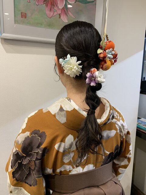 袴着付けヘアセット