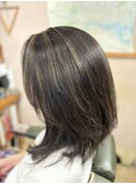 ハイライト&メテオカラー髪質改善,白髪もカバー,圧倒的艶髪