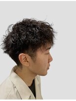 銀座マツナガ 浅草店&nbsp;ツーブロマッシュスタイル×ツイストスパイラルパーマ