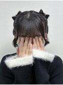 立体リボンハーフツイン
