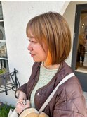 ボブ×インナーカラー