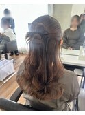 ハーフアップ