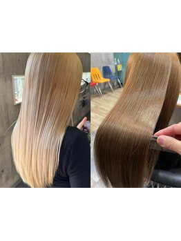 スタイリングが驚くほど楽になるサラツヤ髪へ◎縮毛矯正とストレート技術にごだわり、自然で柔らかな髪へ。