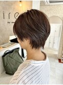 くびれショート×白髪ぼかしカラー