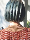 ハイトーン　ブルーグリーン　ボブ【下北沢】