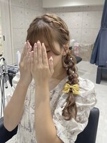 ヘア サロン クラン 東心斎橋店(hair salon clan)&nbsp;サイド編み下ろし/心斎橋ヘアセット
