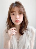 艶感ダークアッシュ前髪美髪大人可愛い薄めバング#254f1231