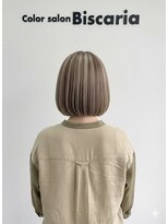 カラーサロンビスカリア 相模原エリア 淵野辺駅店(Color salon Biscaria) 艶感白髪ぼかしベージュカラー