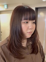 ロカリタ キョウト 四条大宮店(ROCAReTA kyoto)&nbsp;オレンジブラウン　レイヤー　ナチュラルブラウン　顔周り