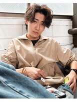 ユイマァルスロウ 倉敷(YUIMARLSLOW)&nbsp;倉敷メンズサロン20代30代リバースセンターパート似合わせパーマ