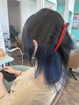 ヘアーディア みどり店(Hair...DiA) インナーカラーネイビー