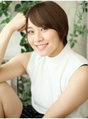 大人ヘア「大人感×ヌケ感」ミセスショートボブ 巣鴨店