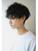 コンマヘアとかりあげがキマるかき上げツイストパーマヘア横浜2