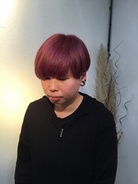 ヘアーデザイン アブー(hair design A BOO) マッシュピンク