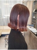 外ハネ 切りっぱなしボブ 20代30代 Lafit下大利