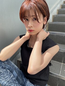 ヌード(NUDE) 「NUDE」#20代30代40代ピンク前下がりショート丸みショート