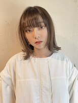 ルル 表参道(lulu.)&nbsp;外ハネボブ薄めバングナチュラルウルフ結べるボブミニボブ【Riku