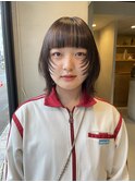 ボブウルフ ミニウルフ 小顔 大人可愛い ボブ くびれボブ/山中