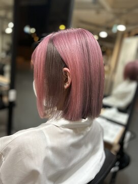 ラフ 難波店(LAFF) #黒髪#ボブルフ#ネビージュ#小顔#ワンレン