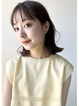 ガーデン オオタカノモリ(garden otakanomori) 切りっぱなしボブ×小顔前髪×ベージュカラー×レイヤーカットc