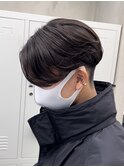 ニュアンスパーマセンターパートコンマヘア韓国ヘアツーブロック