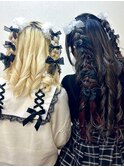 ★オニ可愛い♪『ふたご三つ編みツインハーフアップ』(*´▽｀*)