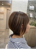 長さのあるショートボブ