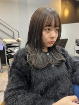 ヌープヘアーアイス(NUUP.hair ici)&nbsp;大人可愛いブリーチなし透明感オリーブベージュカラー