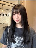 顔まわりレイヤー/ミニボブ/切りっぱなしボブ/外ハネ/韓国