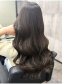 アッシュブラック 韓国風ヘア 10代20代 ブリーチなし 透明感