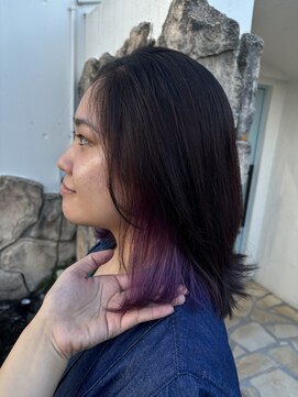 スカイ(SKY) パープルカラー/インナーカラー/ブリーチあり