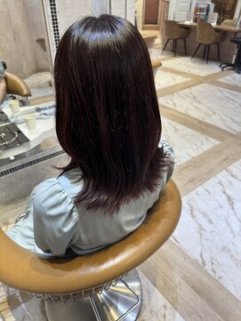 ロンドローズ 名古屋(Lond damaskRose) ブリーチ 学割 オリーブベージュ レイヤーカット リタッチ 877