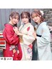 【パーティーに♪】二尺袖《プレミアム》＋着付け＋無料へアセット＋小物